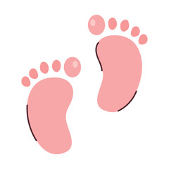 Baby footprint icon clipart avatar logtotype isolated vector illustration