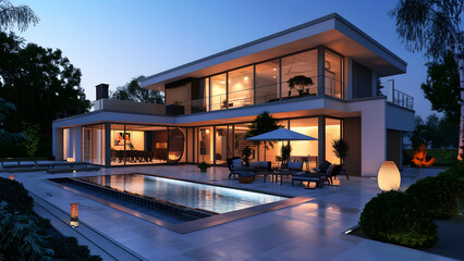 Fototapeta premium realistic high-resolution photo of house, with detailed background