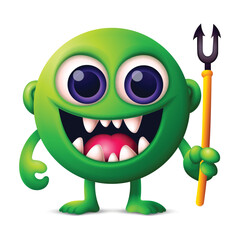 Happy Halloween Monster, Cute cartoon scary funny character suitable for halloween element design