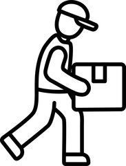 Illustration of a loader drawn with black lines