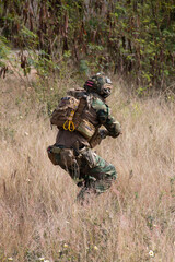 Airsoft Paintball,Shooting Airsoft Guns,Tactical Equipment Action, War Game, Combat, Extreme Sport, Military Strategy, Military Uniform, Battlefield, Outdoor, Team