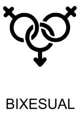 silhouette vector image of male and female gender symbol isolated on white transparent background man and woman icon with word written in english