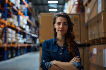 A businesswoman coordinating logistics for seamless operation of supply chain management