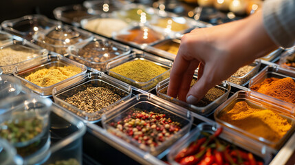 Spices and Herbs in Containers