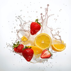 strawberry in water