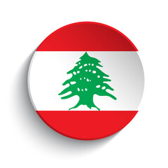 Lebanon flag button