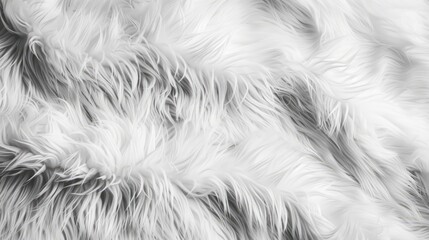 Fototapeta premium Shaggy white background, faux fur texture.