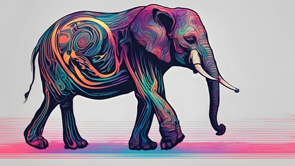Fototapeta premium illustration of an elephant