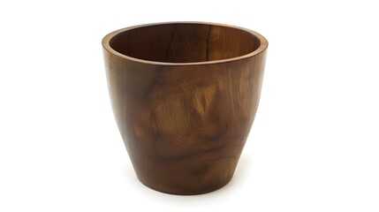 wooden mug isolated on white