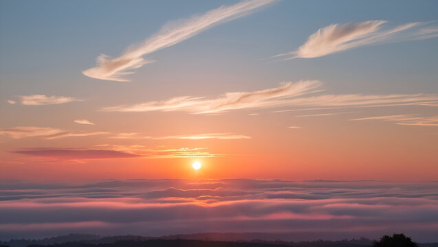 Sunset in the sky, 300dpi