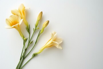 Fototapeta premium Serene depiction of freesia and nature 