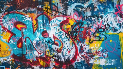 Abstract backdrop of a graffiti wall