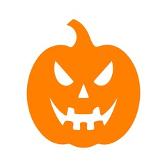 Jack O Lantern halloween pumpkin clip art design on plain white transparent isolated background for card, shirt, hoodie, sweatshirt, apparel, card, tag, mug, icon, poster or badge