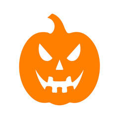 Jack O Lantern halloween pumpkin clip art design on plain white transparent isolated background for card, shirt, hoodie, sweatshirt, apparel, card, tag, mug, icon, poster or badge