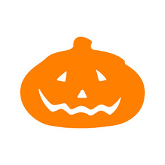 Jack O Lantern halloween pumpkin clip art design on plain white transparent isolated background for card, shirt, hoodie, sweatshirt, apparel, card, tag, mug, icon, poster or badge