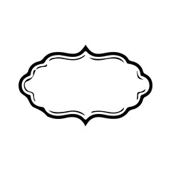 Square frame clip art design on plain white transparent isolated background for card, shirt, hoodie, sweatshirt, apparel, tag, mug, icon, poster or badge