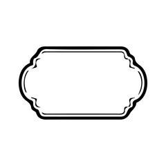 Square frame clip art design on plain white transparent isolated background for card, shirt, hoodie, sweatshirt, apparel, tag, mug, icon, poster or badge