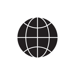 Globe icon, isolated.flat design on white background for web and app ..eps