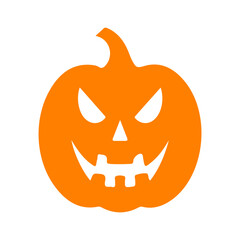 Jack O Lantern halloween pumpkin clip art design on plain white transparent isolated background for card, shirt, hoodie, sweatshirt, apparel, card, tag, mug, icon, poster or badge