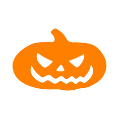 Jack O Lantern halloween pumpkin clip art design on plain white transparent isolated background for card, shirt, hoodie, sweatshirt, apparel, card, tag, mug, icon, poster or badge