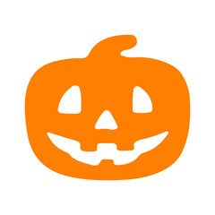 Jack O Lantern halloween pumpkin clip art design on plain white transparent isolated background for card, shirt, hoodie, sweatshirt, apparel, card, tag, mug, icon, poster or badge