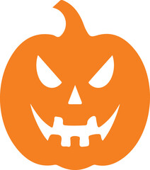 Jack O Lantern halloween pumpkin clip art design on plain white transparent isolated background for card, shirt, hoodie, sweatshirt, apparel, card, tag, mug, icon, poster or badge