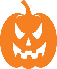 Jack O Lantern halloween pumpkin clip art design on plain white transparent isolated background for card, shirt, hoodie, sweatshirt, apparel, card, tag, mug, icon, poster or badge