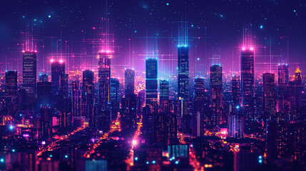 Fototapeta premium base station receiver smart city 5G online communication tower network technology systems connection information transmitter concept modern cityscape background flat horizontal vector illustration.