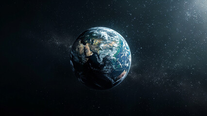 Fototapeta premium realistic high-resolution photo of Earth, with detailed background