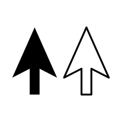 Arrow icon, up side arrow illustration for web and app on white background..eps