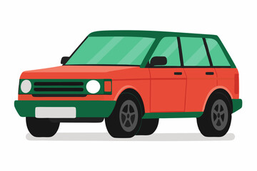 Range Rover Car Vector Illustration White Background, Cartoon, Clipart, Line Art Design, Range Rover car vector illustration with a white background in cartoon, clipart, and line art style.
