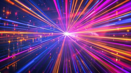 Fototapeta premium Laser light display with vibrant backdrop