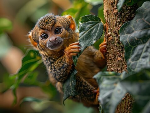 Tiny Master of the Canopy - Pygmy Marmoset in its Natural Habitat