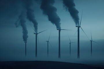 Obraz premium The carbon footprint banner presents an ultramodern, supernatural scene with tracking and reduction strategies, complete with copy space