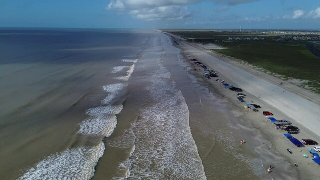 The beach on North Padre Island in Corpus Christi, Texas