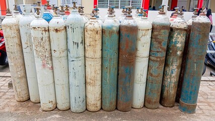 Old oxygen tank at the hospital