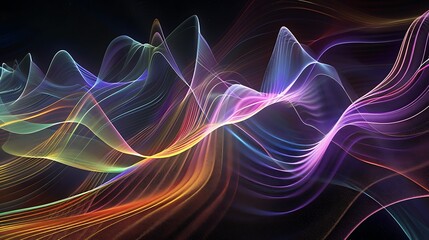 Obraz premium Abstract Glowing Waves