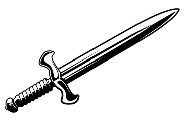 Vector silhouettes of flat-designed Arabian, pirate, knight and executioner swords isolated on a white background.