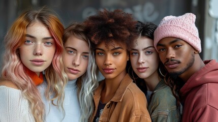 Obraz premium A group of people with a diverse group of friends.