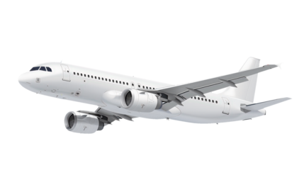 Commercial Airplane PNG – Isolated Aircraft on Transparent Background for Aviation Design Projects