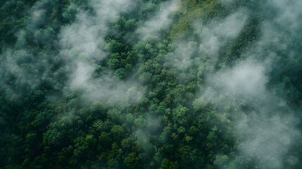 Fototapeta premium Misty Forest Canopy