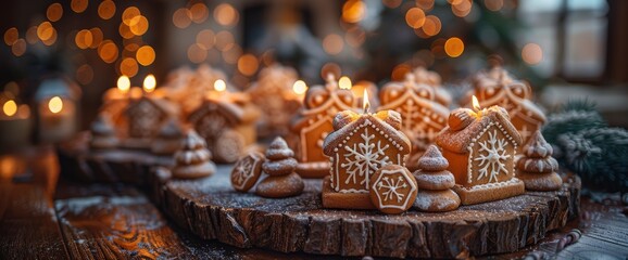 The Gingerbread Houses Look Wonderfully Festive, Bringing A Sense Of Nostalgia And Warmth