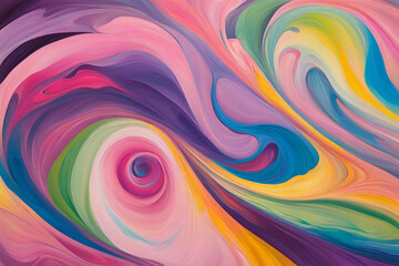 Obraz premium Abstract Swirl of Vibrant Hues