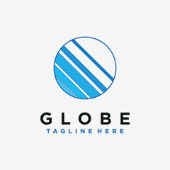 Globe design element vector icon with creative unique concept idea
