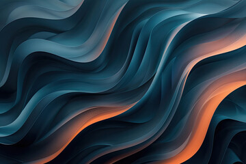 Obraz premium Flowing wave line pattern, graphic resource background illustration, flow geometric lines, color waves, generated ai