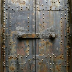 Sturdy metallic safe door representing protection and fortification