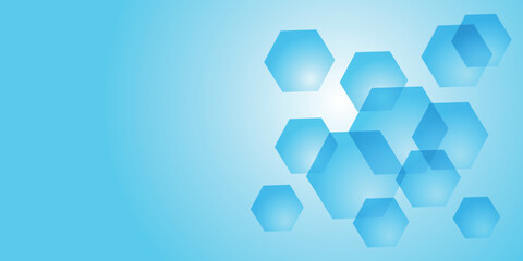 青　六角　テクノロジー　模様　背景	