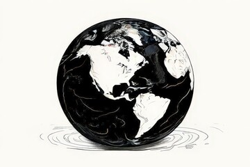 Obraz premium the ai generated image, realistic illustration of Earth globe