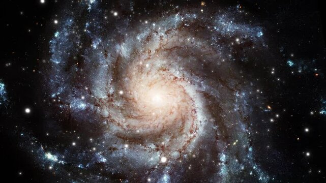 Space, nebula and universe with galaxy and star spiral for milky way or solar system pattern. Universe, cosmos and stargazing for research, science and night sky dream, sparkle and fantasy whirlpool