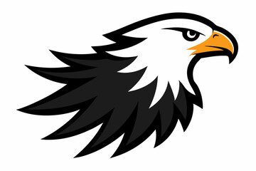 Eagle head illustration in high detail, perfect for branding, logos, and wildlife themes.